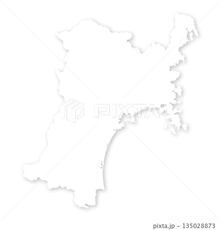 宮城県の白地図 宮城県の白地図 135028873