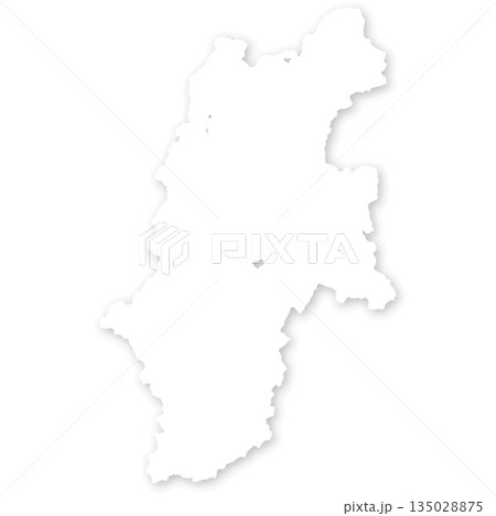 長野県の白地図 135028875