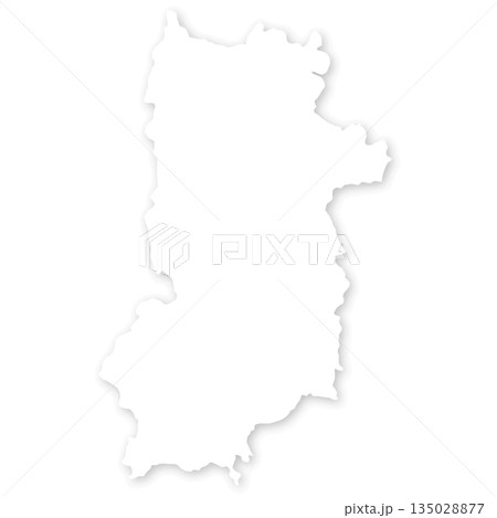 奈良県の白地図 奈良県の白地図 135028877