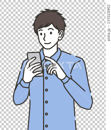 日常でスマホを使う若者のイメージ 135028902