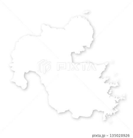大分県の白地図 135028926