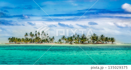 Beautiful San Blas island at politically autonomous Guna territory in Panama. 135029375