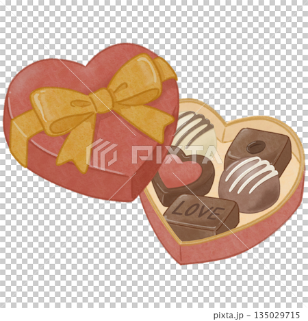 バレンタインデー ハート型 プレゼントボックス 赤 リボン 黄色 バレンタインデー ハート型 プレゼントボックス 赤 リボン 黄色 135029715