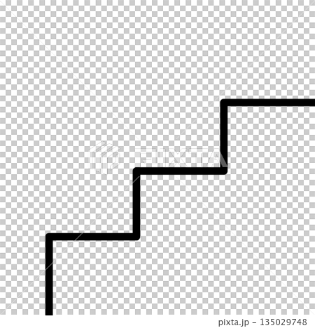 Simple monochrome design staircase silhouette illustration Simple monochrome design staircase silhouette illustration 135029748