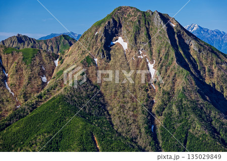 八ヶ岳連峰・硫黄岳から見る阿弥陀岳と権現岳 八ヶ岳連峰・硫黄岳から見る阿弥陀岳と権現岳 135029849