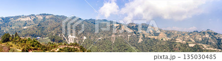 Panorama of the Agriculture fields, tand hills near Dhulkhel in Nepal Panorama of the Agriculture fields, tand hills near Dhulkhel in Nepal 135030485