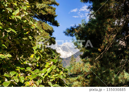 View at Mount Everest near Phakding in Nepal. 135030885