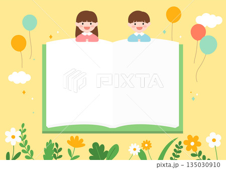 Vector illustrations of cute children. 135030910