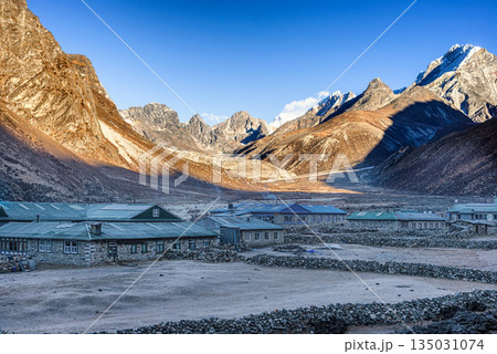 Landscape around Pheriche village in Nepal Landscape around Pheriche village in Nepal 135031074