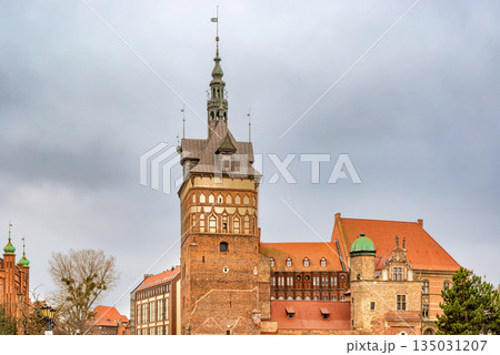 Old Prison tower in the old town of Gdansk, Poland. 135031207