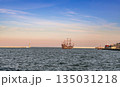 Boat sailing of the Port in Gdynia, Poland 135031218