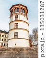 Historic Tower is the only preserved section of the city's palace, Dusseldorf, Germany. 135031287