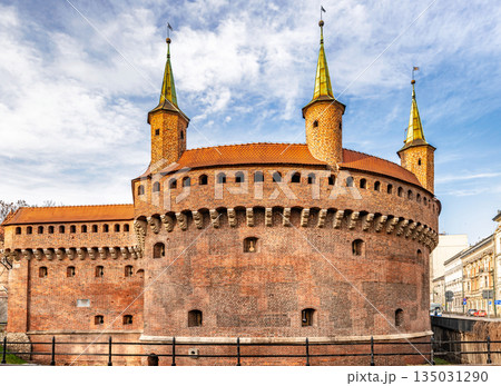 Barbican called Barbakan in Cracow, Poland. Barbican called Barbakan in Cracow, Poland. 135031290