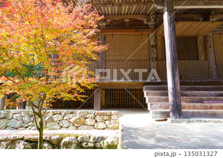 秋の兵庫県姫路市の書写山円教寺の紅葉 135031327