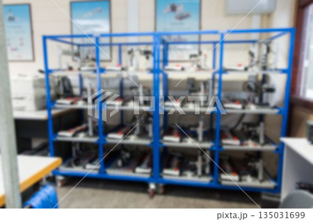 Electric equipment on a shelf Electric equipment on a shelf 135031699