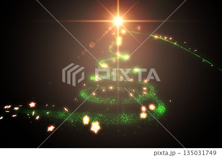 Digital composite image of Christmas tree 135031749