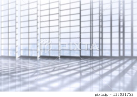 Modern building terrace with glass wall 135031752
