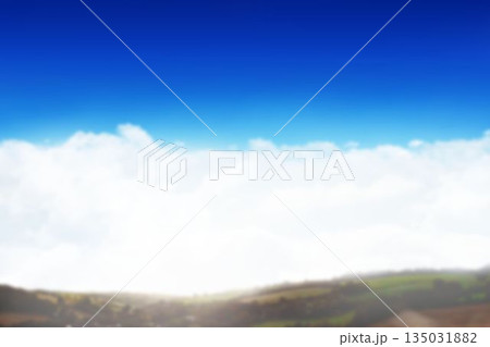 Land against sky with white clouds 135031882