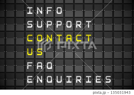 Contact us buzzwords on black mechanical board 135031943