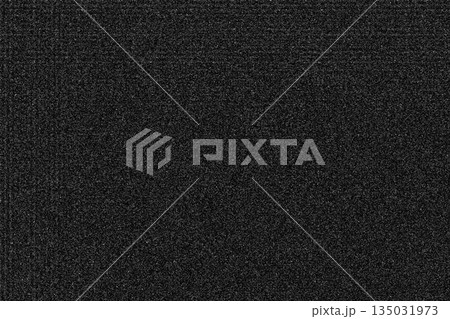 Black white pixel noise is filling flat design illustration, with transparent background on right 135031973
