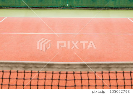 Close up view of tennis court Close up view of tennis court 135032798