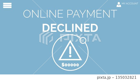 Online payment text on display 135032821