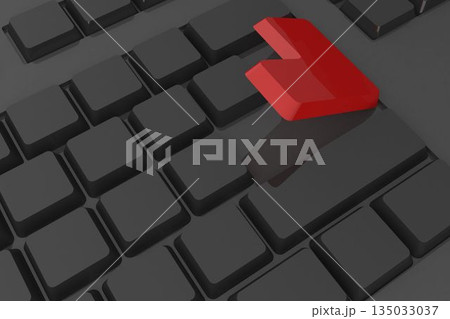 Red enter button on keyboard Red enter button on keyboard 135033037