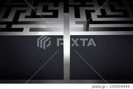 Cropped image of puzzle maze Cropped image of puzzle maze 135034444