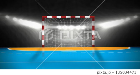 Digital image of handball goal Digital image of handball goal 135034473