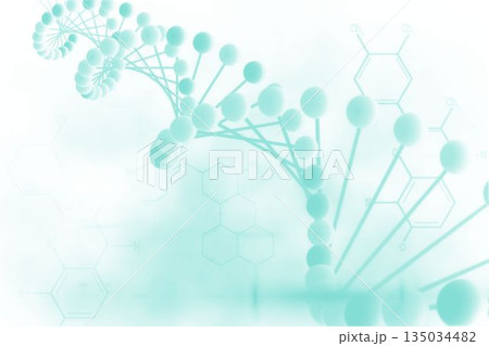 Blue medical background with dna 135034482