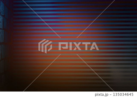 Slatted panel and brick-wall are being shown...のイラスト素材 [135034645] - PIXTA