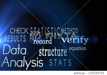 Buzzwords on black background 135034755