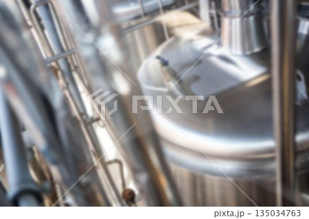 Storage tank at brewery factory 135034763