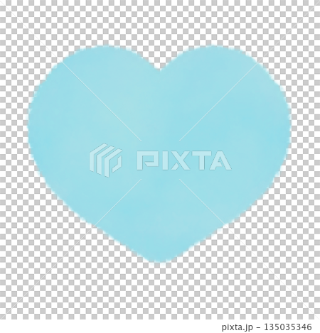 可愛的藍色心形符號水彩插畫素材 可愛的藍色心形符號水彩插畫素材 135035346