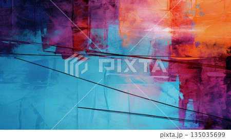 Textured vibrant abstract background 135035699