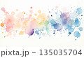 Whimsical watercolor splatters in various pastel shades 135035704