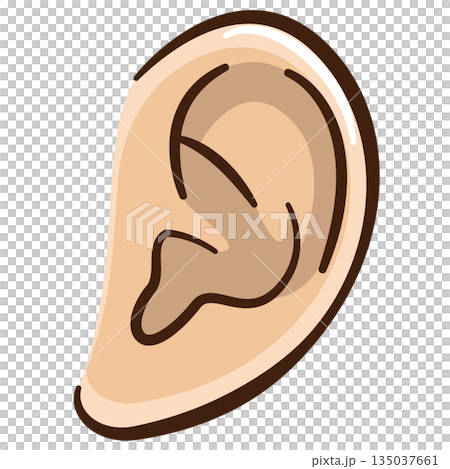 用於聽力和健康圖像的人耳簡筆畫 135037661