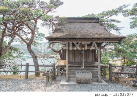 Zuiganji Godaido or National Treasure, a temple building on a small island in Matsushima Bay in Matsushima, Miyagi Prefecture, Tohoku, Japan. Landmark and famous Vacation Zuiganji Godaido or National Treasure, a temple building on a small island in Matsushima Bay in Matsushima, Miyagi Prefecture, Tohoku, Japan. Landmark and famous Vacation 135038077