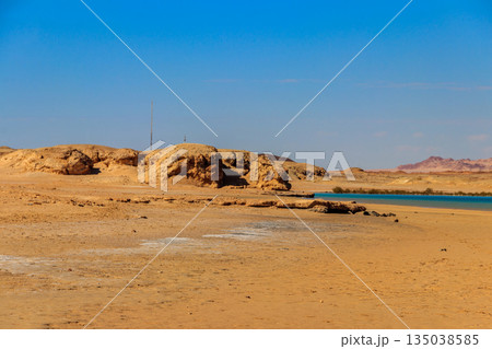 Beautiful lake in Ras Mohammed national park, Sinai peninsula in Egypt 135038585