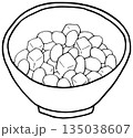 シンプルなイラスト　線画　煮豆 135038607