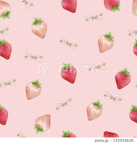 ガーリーなピンクのイチゴ ガーリーなピンクのイチゴ 135038626