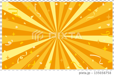 Yellow party sunburst background illustration 135038758