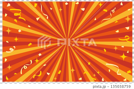 Red Confetti Sunburst Background 135038759
