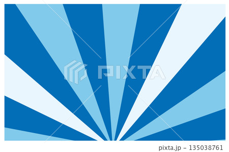 青サンバースト背景 135038761
