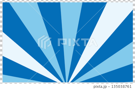 青サンバースト背景 135038761