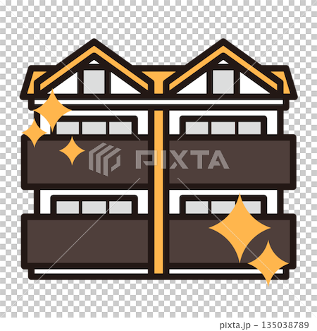 簡約公寓圖示 + 閃光 簡約公寓圖示 + 閃光 135038789