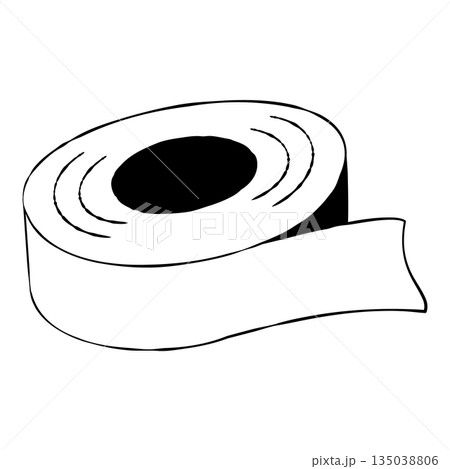 白いテープのイラスト 白いテープのイラスト 135038806