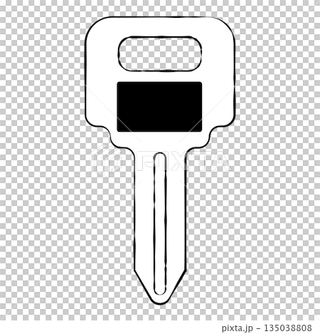 シンプルな白い鍵のイラスト 135038808