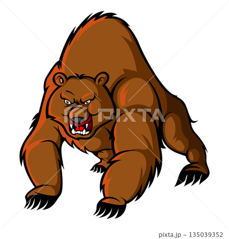 Wild Bear Mascot Graphic Design Wild Bear Mascot Graphic Design 135039352