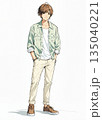 カジュアルな服装の若い男性 カジュアルな服装の若い男性 135040221